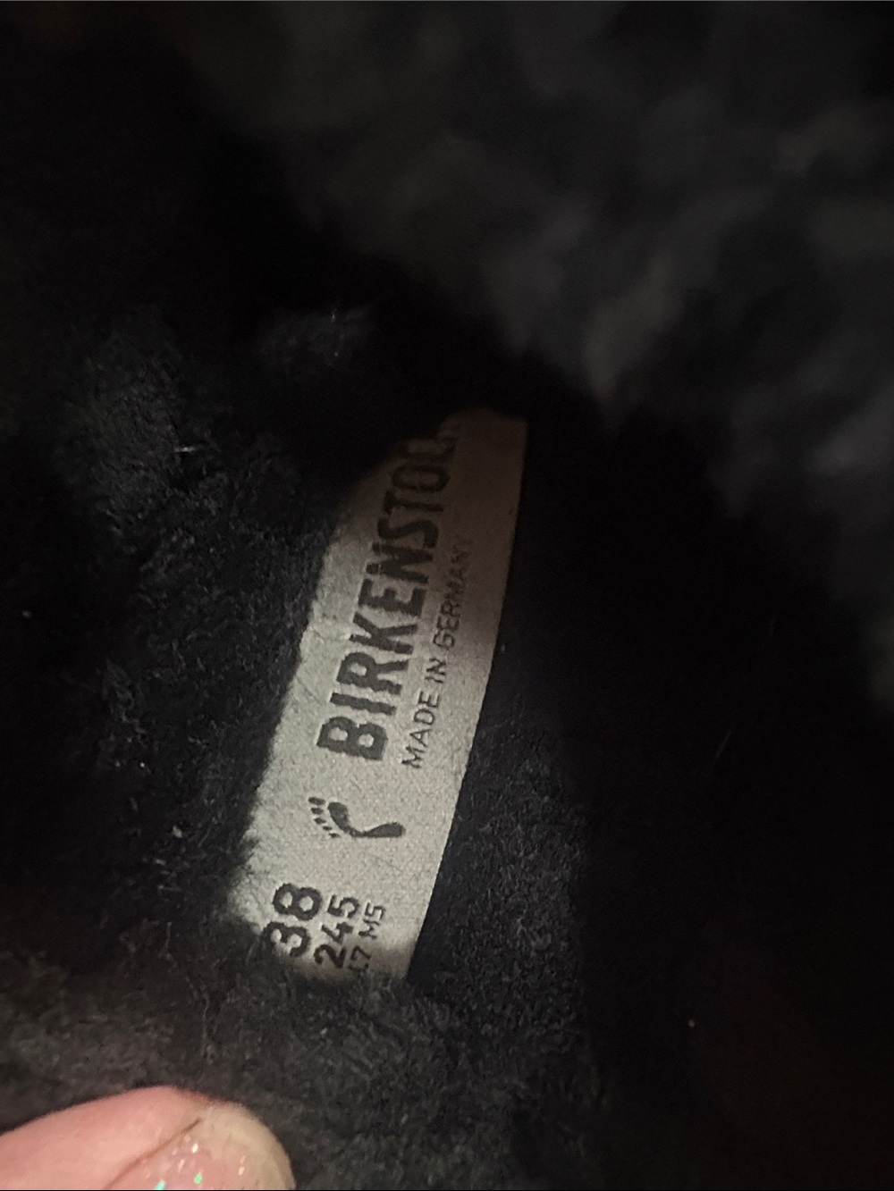 Birkenstock Kyoto Black Shearling Sz 38 - Picture 9 of 10